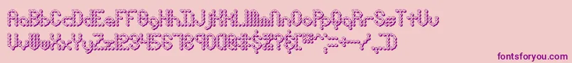 PindownXBrk Font – Purple Fonts on Pink Background