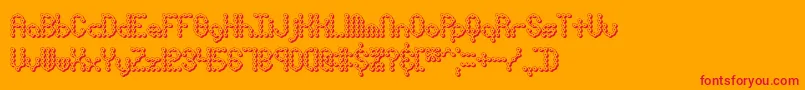 PindownXBrk Font – Red Fonts on Orange Background