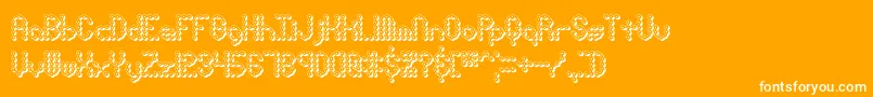 PindownXBrk Font – White Fonts on Orange Background