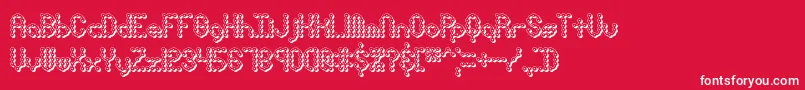 Fonte PindownXBrk – fontes brancas em um fundo vermelho