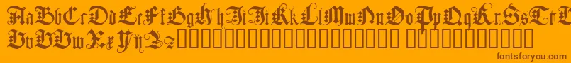 Jgjdg Font – Brown Fonts on Orange Background