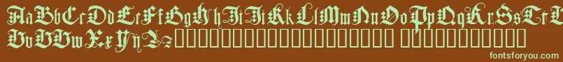 Jgjdg Font – Green Fonts on Brown Background