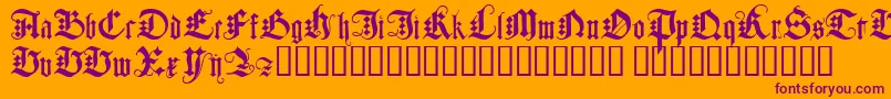 Jgjdg Font – Purple Fonts on Orange Background