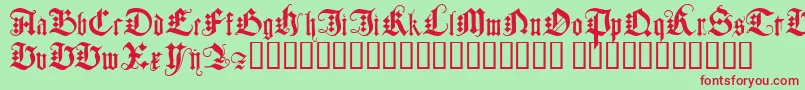 Jgjdg Font – Red Fonts on Green Background