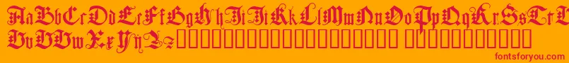 Jgjdg Font – Red Fonts on Orange Background