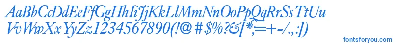 フォントE720RomanItalic – 青いフォント
