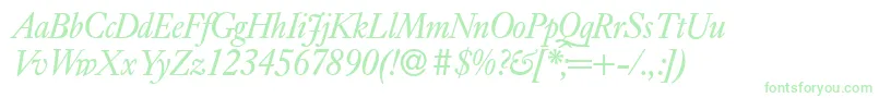 Шрифт E720RomanItalic – зелёные шрифты