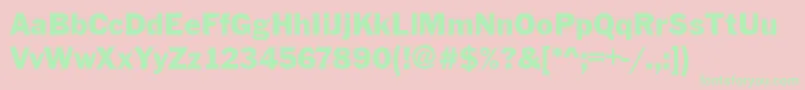 Franklin Font – Green Fonts on Pink Background