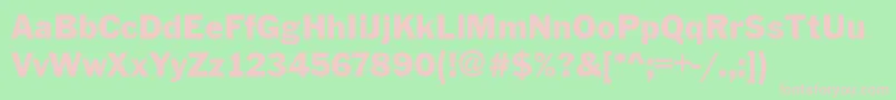 Franklin Font – Pink Fonts on Green Background