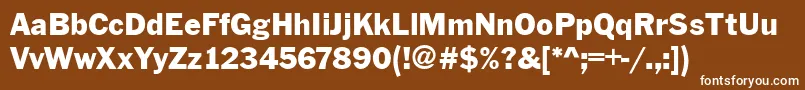 fuente Franklin – Fuentes Blancas Sobre Fondo Marrón