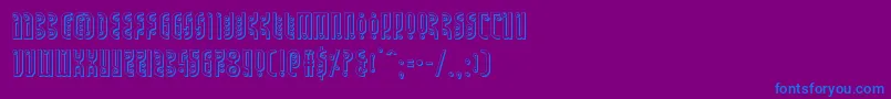 Undergroundrose3D Font – Blue Fonts on Purple Background