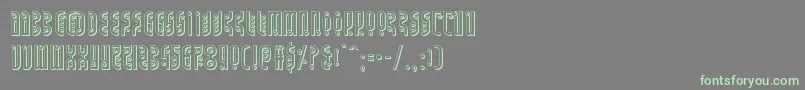 Undergroundrose3D-fontti – vihreät fontit harmaalla taustalla