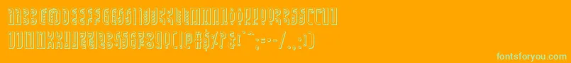 Undergroundrose3D Font – Green Fonts on Orange Background