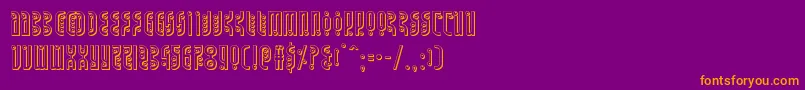 Undergroundrose3D Font – Orange Fonts on Purple Background