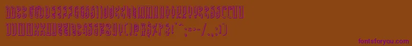 Undergroundrose3D Font – Purple Fonts on Brown Background