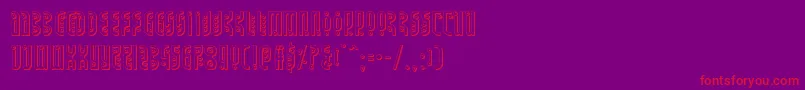 Undergroundrose3D Font – Red Fonts on Purple Background