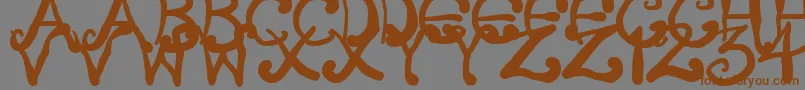 CreepyScrawly Font – Brown Fonts on Gray Background