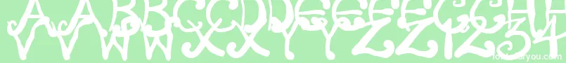 CreepyScrawly Font – White Fonts on Green Background