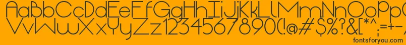 OriginRegular-Schriftart – Schwarze Schriften auf orangefarbenem Hintergrund