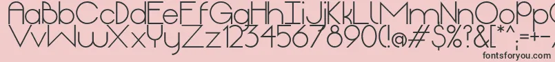 OriginRegular-Schriftart – Schwarze Schriften auf rosa Hintergrund