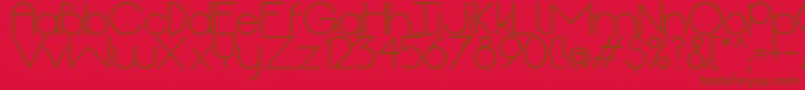 OriginRegular Font – Brown Fonts on Red Background