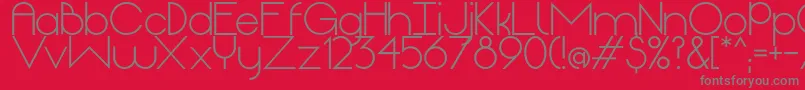 OriginRegular-Schriftart – Graue Schriften auf rotem Hintergrund