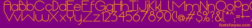 OriginRegular Font – Orange Fonts on Purple Background