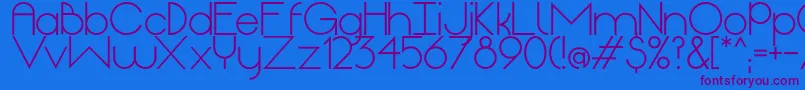 OriginRegular Font – Purple Fonts on Blue Background