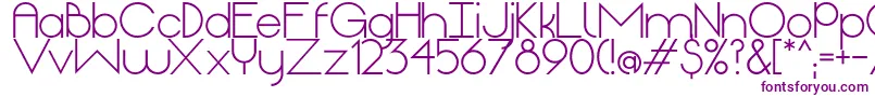OriginRegular-Schriftart – Violette Schriften auf weißem Hintergrund
