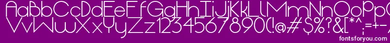 OriginRegular Font – White Fonts on Purple Background