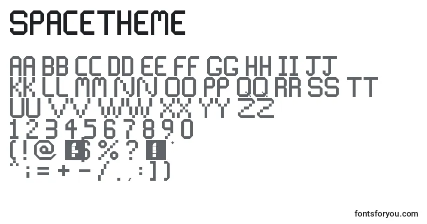 Шрифт SpaceTheme – алфавит, цифры, специальные символы