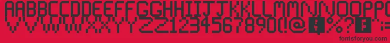 SpaceTheme Font – Black Fonts on Red Background
