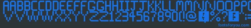 Fonte SpaceTheme – fontes azuis em um fundo preto