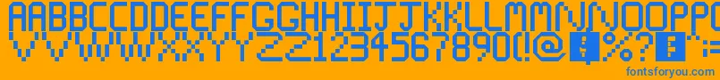 SpaceTheme Font – Blue Fonts on Orange Background