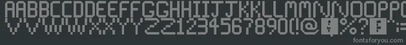 Fonte SpaceTheme – fontes cinzas em um fundo preto