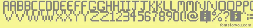 Шрифт SpaceTheme – серые шрифты на жёлтом фоне