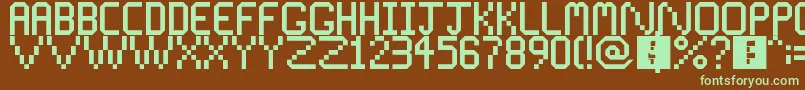 Шрифт SpaceTheme – зелёные шрифты на коричневом фоне