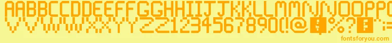 SpaceTheme Font – Orange Fonts on Yellow Background