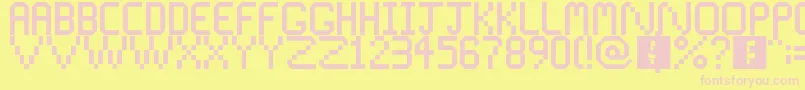 SpaceTheme Font – Pink Fonts on Yellow Background