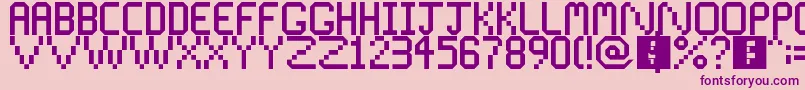 SpaceTheme Font – Purple Fonts on Pink Background