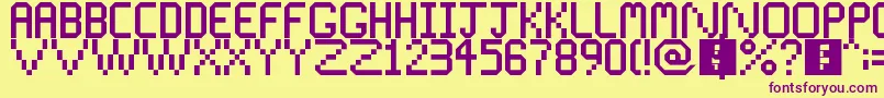 Czcionka SpaceTheme – fioletowe czcionki na żółtym tle