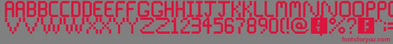 SpaceTheme Font – Red Fonts on Gray Background