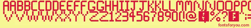 Czcionka SpaceTheme – czerwone czcionki na żółtym tle