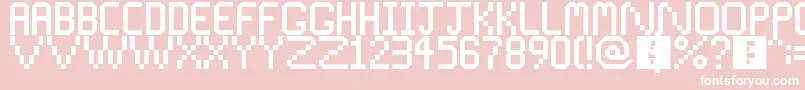 SpaceTheme Font – White Fonts on Pink Background