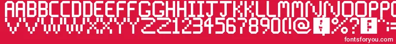 SpaceTheme Font – White Fonts on Red Background