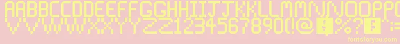 SpaceTheme Font – Yellow Fonts on Pink Background