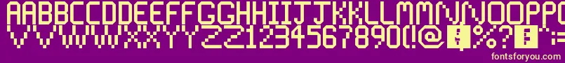 Czcionka SpaceTheme – żółte czcionki na fioletowym tle