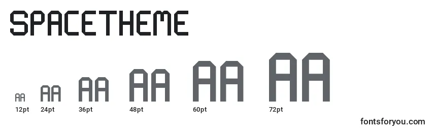 Размеры шрифта SpaceTheme