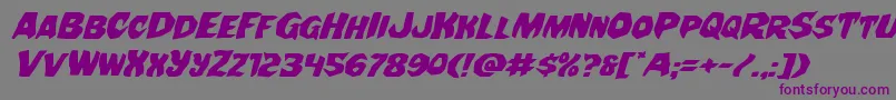 Nightchildeexpandital Font – Purple Fonts on Gray Background