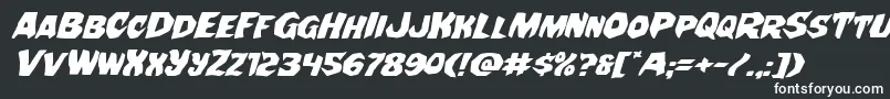 フォントNightchildeexpandital – 黒い背景に白い文字